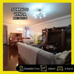 Sobrado com 3 Quartos à venda, 240m² no Osvaldo Cruz, São Caetano do Sul