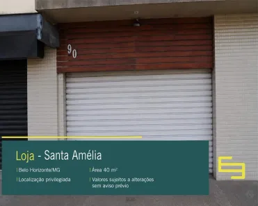 Ponto Comercial para alugar, 40m² no Santa Amélia, Belo Horizonte