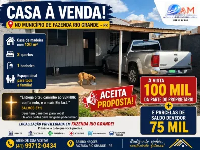 Casa com 2 Quartos à venda, 120m² no Nações, Fazenda Rio Grande