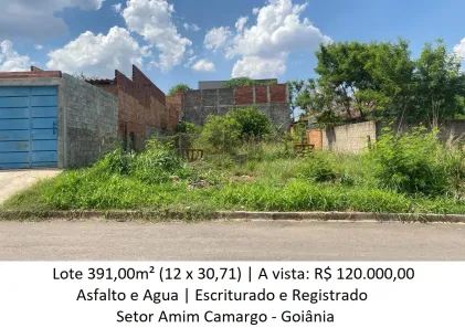 Lote/Terreno à venda, 391m² no Condomínio Amin Camargo, Goiânia