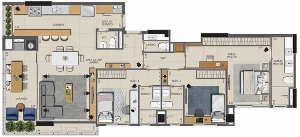 Apartamento com 3 Quartos à venda, 128m² no Setor Bueno, Goiânia