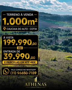 Lote/Terreno à venda, 1000m² no Centro (Caucaia do Alto), Cotia