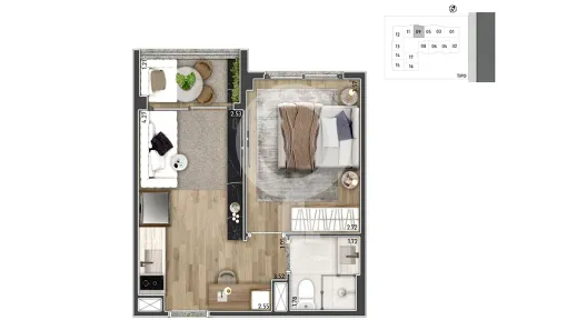 Apartamento com 1 Quarto à venda, 31m² no Vila Mariana, São Paulo