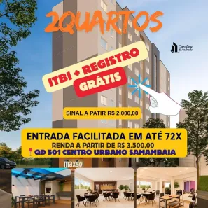 Apartamento com 2 Quartos à venda, 40m² no Samambaia Sul, Brasília