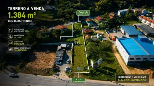Lote/Terreno à venda, 1384m² no , Garopaba