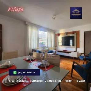 Apartamento com 3 Quartos à venda, 98m² no Pituba, Salvador