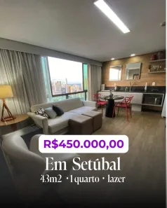 Flat com 1 Quarto à venda, 43m² no Boa Viagem, Recife