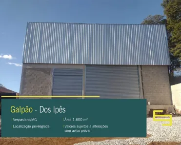 Galpão/Depósito/Armazém para alugar, 1600m² no Angicos, Vespasiano