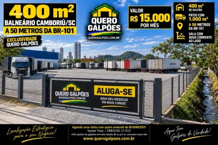 Galpão/Depósito/Armazém para alugar, 400m² no Nova Esperança, Balneário Camboriú