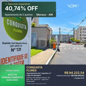 Apartamento com 2 Quartos à venda, 41m² no Lago Azul, Manaus