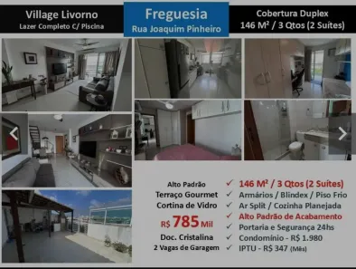 Cobertura com 3 Quartos à venda, 146m² no Freguesia (Jacarepaguá), Rio de Janeiro