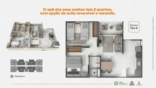 Apartamento com 2 Quartos à venda, 43m² no Coqueiro, Belém
