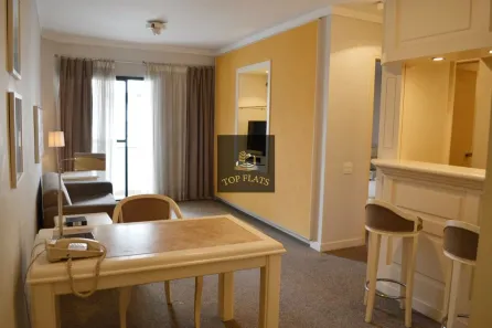Flat com 1 Quarto para alugar, 45m² no Itaim Bibi, São Paulo