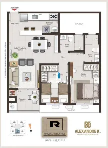 Apartamento com 2 Quartos à venda, 69m² no Pedra Branca, Palhoça