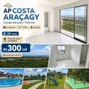 Apartamento com 2 Quartos à venda, 45m² no Araçagy, São José de Ribamar