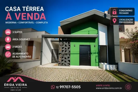 Casa de Condomínio com 3 Quartos à venda, 110m² no Residencial e Comercial Bosque da Imperatriz, Pindamonhangaba