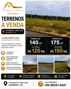 Lote/Terreno à venda, 140m² no Parque Valença II, Campinas