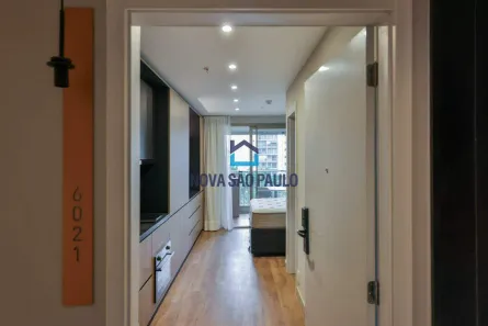 Apartamento com 1 Quarto para alugar, 28m² no Indianópolis, São Paulo