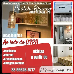 Apartamento com 1 Quarto para alugar, 35m² no Castelo Branco, João Pessoa