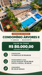 Apartamento com 2 Quartos à venda, 40m² no Miritíua, São José de Ribamar
