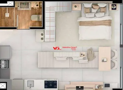 Apartamento com 1 Quarto à venda, 39m² no Centro, Indaiatuba