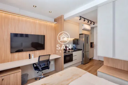 Apartamento com 1 Quarto para alugar, 32m² no Santo Amaro, São Paulo