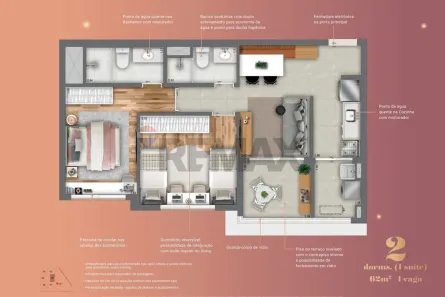 Apartamento com 2 Quartos à venda, 62m² no Vila Mogilar, Mogi das Cruzes