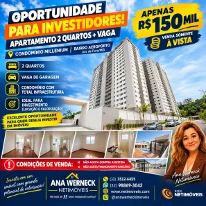 Apartamento com 2 Quartos à venda, 50m² no Aeroporto, Juiz de Fora