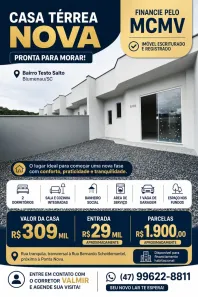 Casa de Condomínio com 2 Quartos à venda, 60m² no Testo Salto, Blumenau
