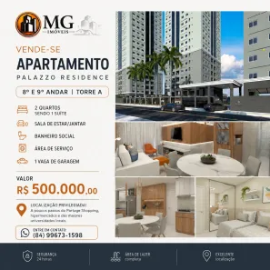 Apartamento com 2 Quartos à venda, 56m² no Bela Vista, Mossoró