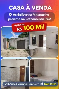 Casa com 2 Quartos à venda, 70m² no Areia Branca, Aracaju