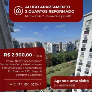 Apartamento com 2 Quartos para alugar, 51m² no Jacarepaguá, Rio de Janeiro