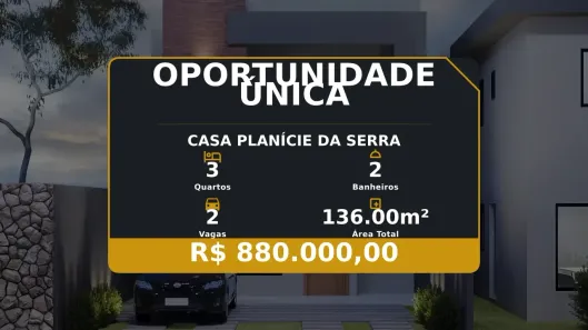 Casa com 3 Quartos à venda, 136m² no Planície da Serra, Serra