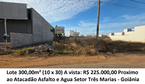 Lote/Terreno à venda, 300m² no Setor Três Marias, Goiânia