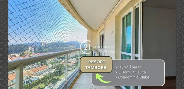 Apartamento com 3 Quartos à venda, 113m² no Tamboré, Santana de Parnaíba