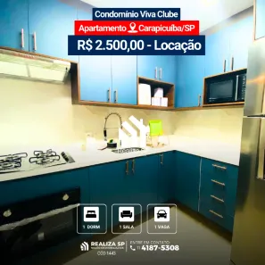 Apartamento com 1 Quarto para alugar, 36m² no Jardim Santo Estêvão, Carapicuíba