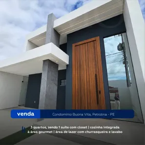 Casa de Condomínio com 3 Quartos à venda, 150m² no Fernando Idalino, Petrolina
