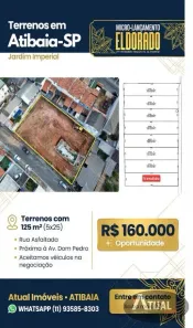Lote/Terreno à venda, 125m² no Jardim Imperial, Atibaia