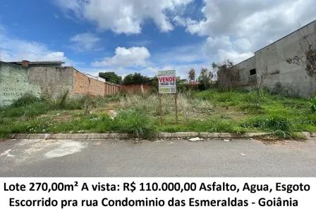 Lote/Terreno à venda, 270m² no Condomínio das Esmeraldas, Goiânia