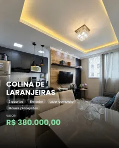 Apartamento com 2 Quartos à venda, 48m² no Colina de Laranjeiras, Serra
