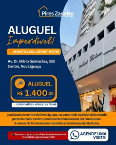 Apartamento com 1 Quarto para alugar, 52m² no Centro, Nova Iguaçu