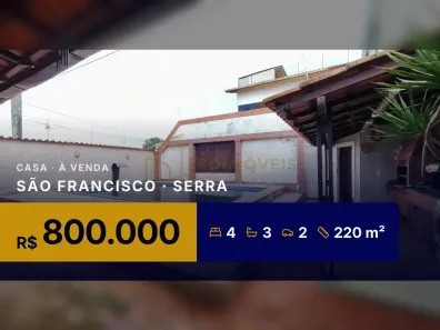 Casa com 4 Quartos à venda, 220m² no São Francisco, Serra