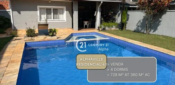 Casa de Condomínio com 4 Quartos à venda, 360m² no Alphaville, Santana de Parnaíba