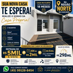 Casa com 2 Quartos à venda, 56m² no Floresta, Cascavel