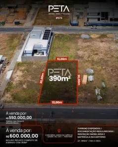 Lote/Terreno à venda, 390m² no Paraviana, Boa Vista