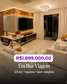 Apartamento com 3 Quartos à venda, 125m² no Boa Viagem, Recife