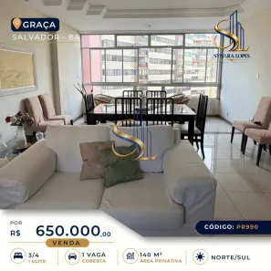 Apartamento com 3 Quartos à venda, 140m² no Graça, Salvador