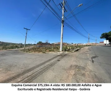 Lote/Terreno à venda, 375m² no Residencial Itaipu, Goiânia