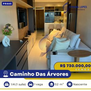Apartamento com 1 Quarto à venda, 52m² no Caminho das Árvores, Salvador