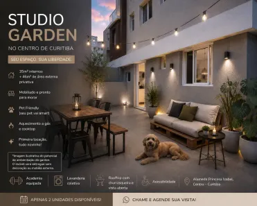 Apartamento com 1 Quarto para alugar, 23m² no São Francisco, Curitiba